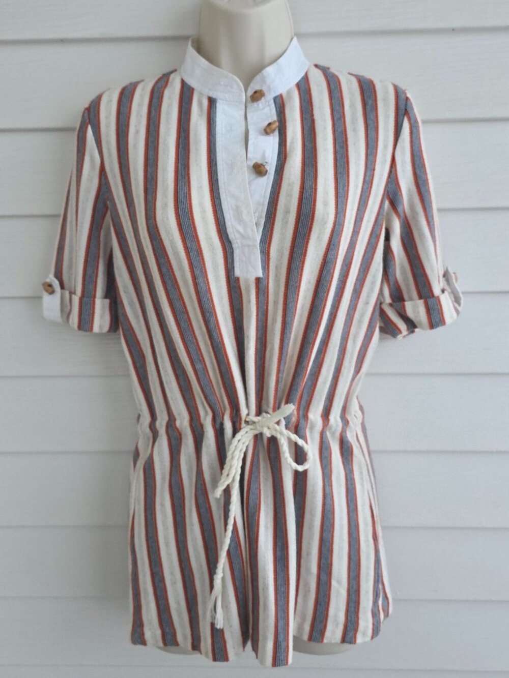 Tory Burch striped tunic or mini dress with rope belt